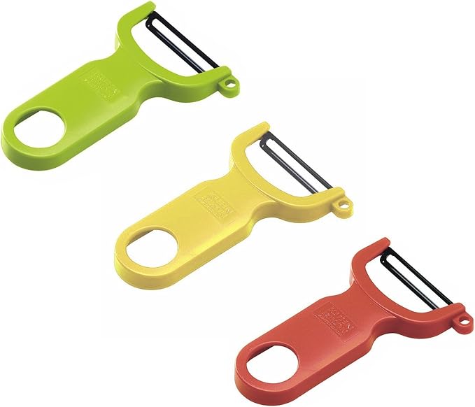 Kuhn Rikon Epicurean Garlic Press, Stainless Steel and Kuhn Rikon Original Swiss Peeler 3-Pack
