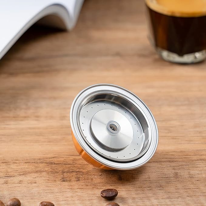 BENFUCHEN Stainless Steel Reusable Vertuo Capsule Compatible With VERTUO NEXT+EMPTY Refillable Alumium-VERTUO-Pods-80+150+230ml Each 2 Pcs +Coffee Tamper ForNespressoVertuoNext Reusable Pods