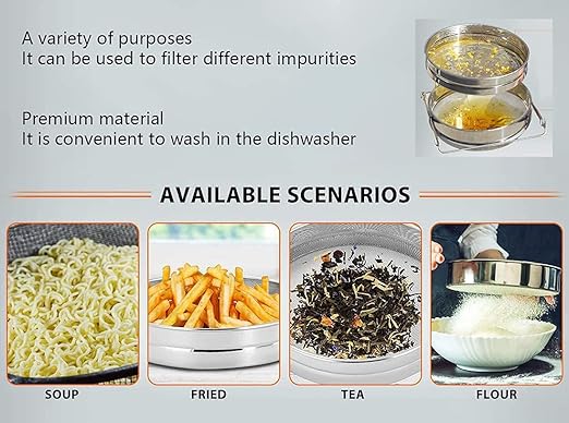 Honey Strainer Stainless Steel Honey Filter Double Sieve Honey Debris Strainer Honey Extractor Equipment for 5 Gallon Bucket Honey Beekeeping Equipment Tools
