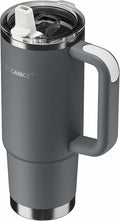 For Travel & Gym – Never Drink from a Moldy Lid Again: 30oz Hygienic Tumbler, 100% Leakproof Lid & Removable Foldable Spout. Reinforced Base, Fits Cup Holders- Gray