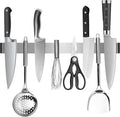 Magnetic Knife Holder for Wall 16 Inch, Strong Adhesive No Drill, Professional Knife Strip, No Screws Needed, Adhesive Backing, Stainless Steel Knife Bar
