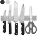 Magnetic Knife Holder for Wall, 12" Magnetic Knife Strips, Stainless Steel Magnetic Bar as a Knife Holder, Magnetic Strip for Knives for Kitchen Utensil Organizer (Silver, 12 Inch)