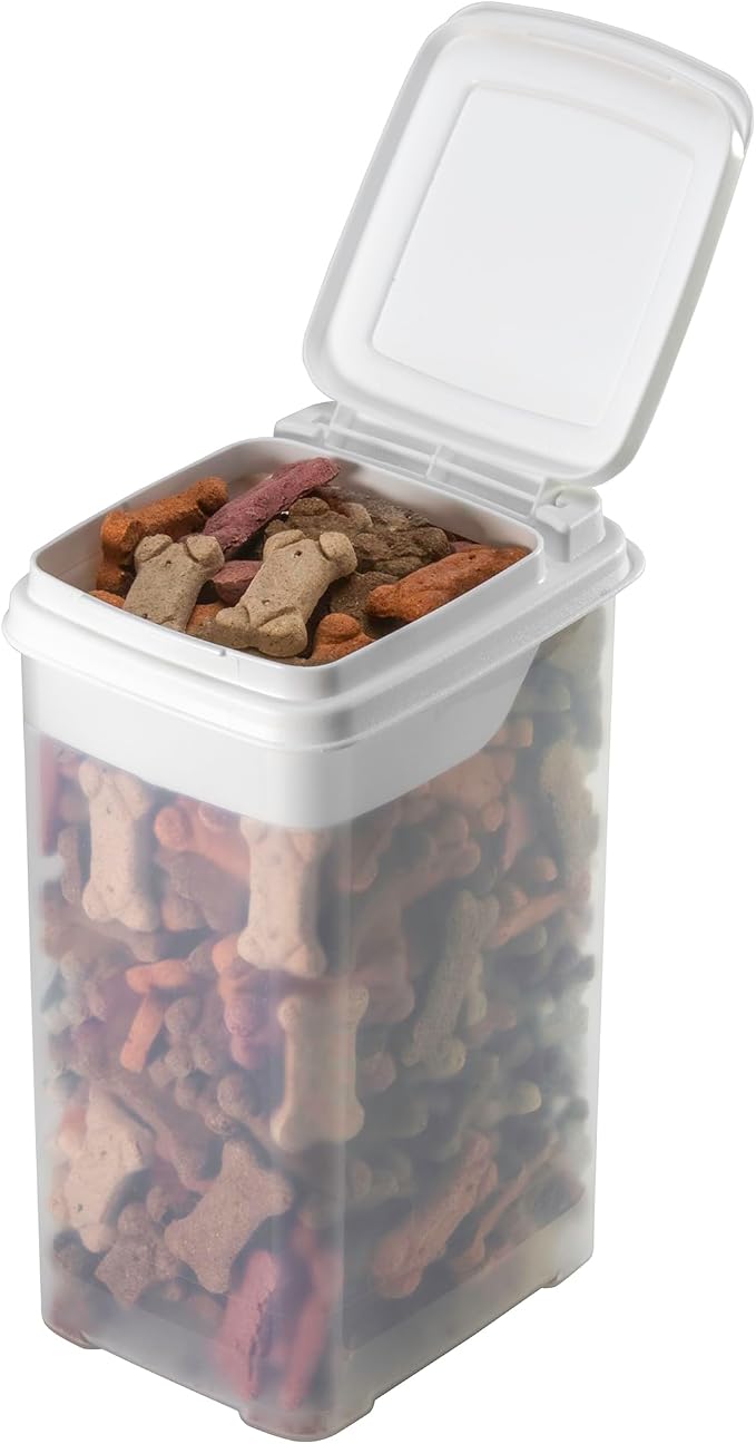 Buddeez Pet Food Storage Solution (Set of 3) - 32QT, 4QT & 2QT BPA-Free Containers with Scoop & Pour Spout for Dry Food, Treats, Chews (White Lid)