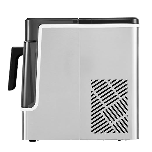 VEVOR Countertop Ice Maker, 32 Cubes Ready in 15 Mins, 46lbs in 24Hrs, Self-Cleaning Portable Ice Maker with Convenient Ice Transfer, Ice Machine with 2 Sizes Ice Cube for Home Kitchen Office Party
