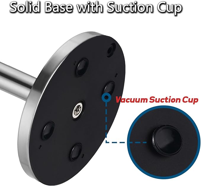 DAWNER Standing Paper Towel Holder with Spray Bottle, Weighted Base with Suction Cups, Paper Towel Stand with Spring-Loaded Arm for Kitchen, Countertop, Stainless Steel Brushed Nickel Finish