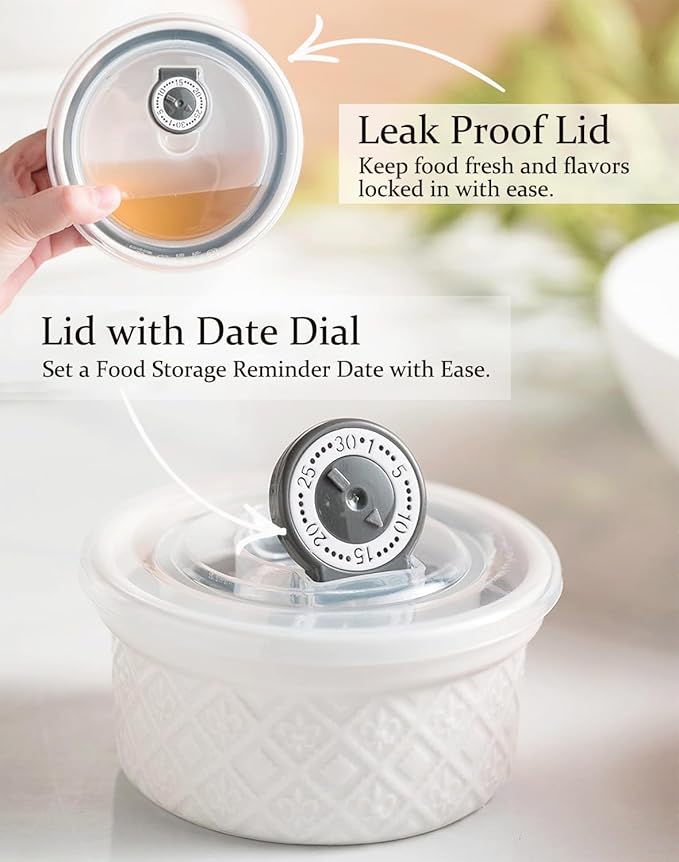 12 oz Ramekins Oven Safe, 4.5 Inch Creme Brulee Ramekins with Lids, Small White Ceramic Souffle Dishes, Mini Baking Bowls with Cover Set of 4, Ramekin Microwave & Dishwasher Safe