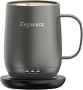 Kepwam Heated Coffee Mug Rechargeable T2, 16oz Smart Temperature Control, Up to 149℉, 150 Min Battery Life, Great Gift for Dad Mom