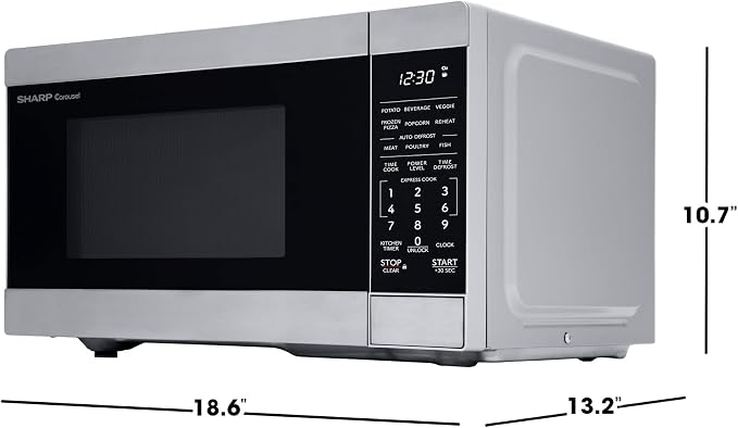 Sharp SMC0962KS 0.9 cu. ft. 900W Stainless Steel Countertop Microwave Oven