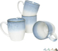 Bosmarlin Ceramic Coffee Mug Set of 4, 17 Oz, 4 Colors to Choose, Tea Cups, Dishwasher and Microwave Safe, Reactive Glaze (Blue)