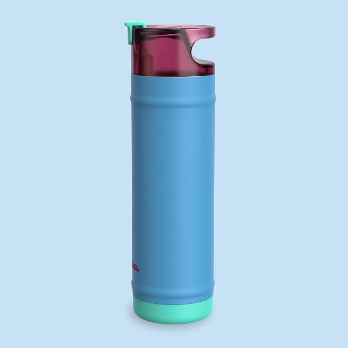 bubba 24 oz Dualsip Insulated Stainless Steel Water Bottle with Straw - Reusable, Leakproof, Lightweight, Dishwasher Safe, Lead-Free and BPA-Free, Blue Ribbon