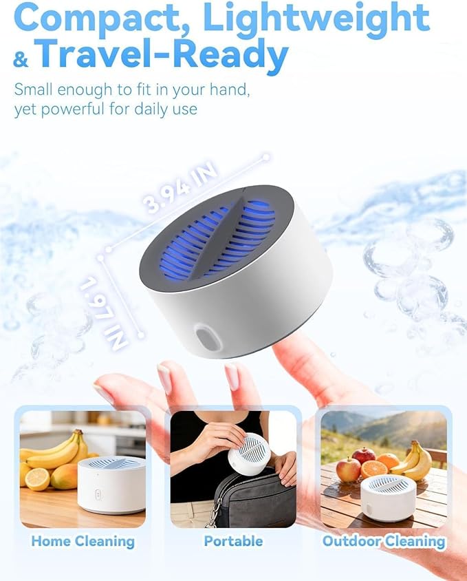 Vegetable Cleaner & Produce Cleaner - Easy 3-Minute Clean, Advanced Electrolysis Purifier, Advanced Electrolysis Purifier, Extend Freshness, Automatic Cleaning, For Fresh Fruits, Veggies, Meat (1Pcs)