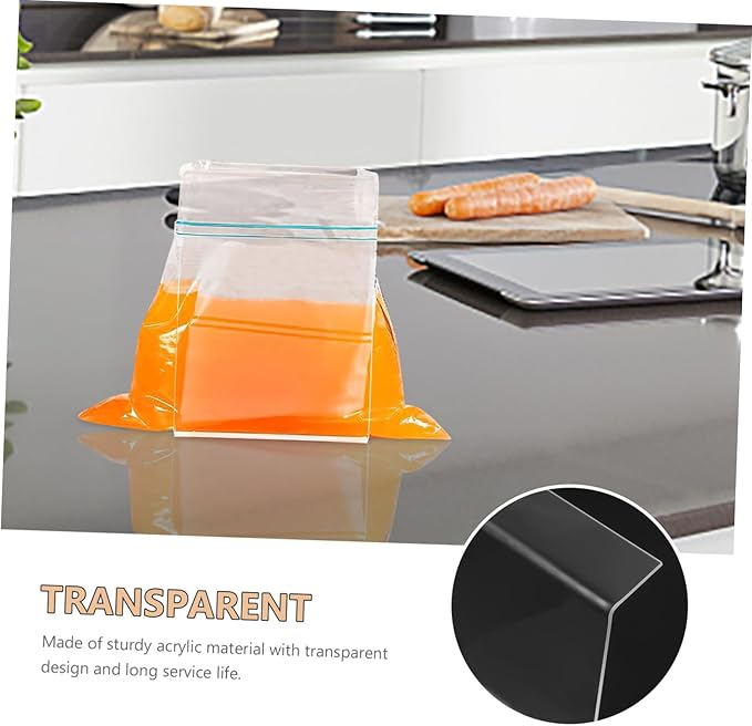 Hands Food Prep Bag Holder Stand Space-saving Bag Rack Versatile Storage for Kitchen Camping and More Sturdy Design Minimal Counter Space Usage