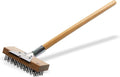 Carlisle FoodService Products Wood Oven Grill Brush & Scraper with Handle, 30 Inches, Natural