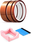 AKEYDIY Cup Cradle Tool Set with 3 Heat Resistant Tapes - Silicone Tumbler Holder, Felt Squeegee for Vinyl, UV DTF, Sublimation (Pink 01)