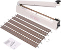 16 Inch Commercial Impulse Bag Heat Sealer Machine | Heavy duty manual bag sealer with 3mm wide seal strip & aluminum body. Fast and durable for mylar, plastic & shrink bags.