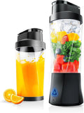 Personal Juice Blender With 24-Ounce Capacity Portable Mixing Cup USB Rechargeable Smoothie Maker BPA-Free With Leak-Proof Lid Suitable For Travel Fitness Camping And Home Use (Black and white)