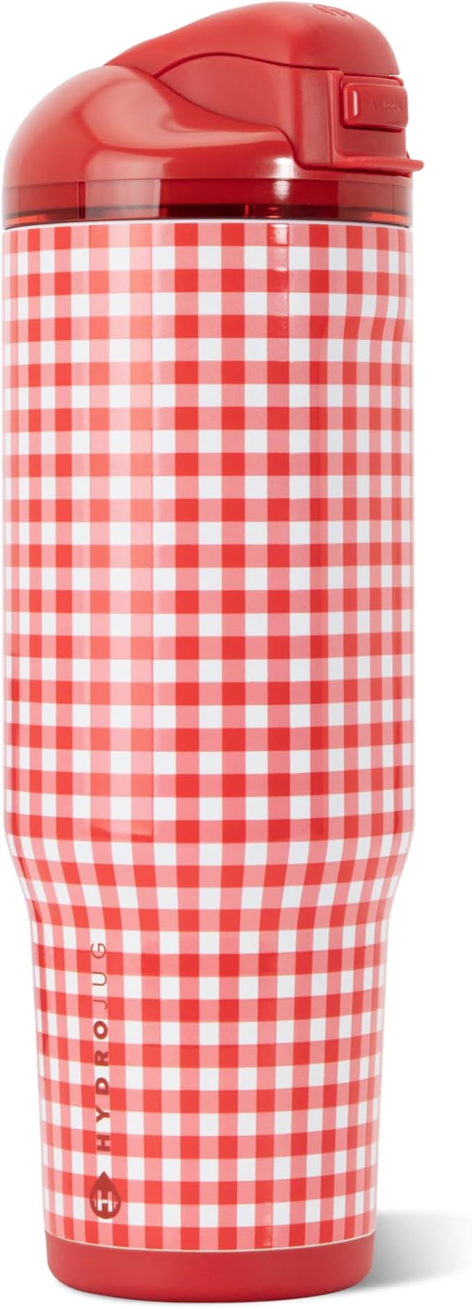 HydroJug Ease2o Water Bottle with Straw & Chug Lid, Stainless Steel, Vented Cap to Help Reduce Pressure, Water-Level Window, Cup Holder Friendly, Non-Slip Base – 32oz, Summer Picnic