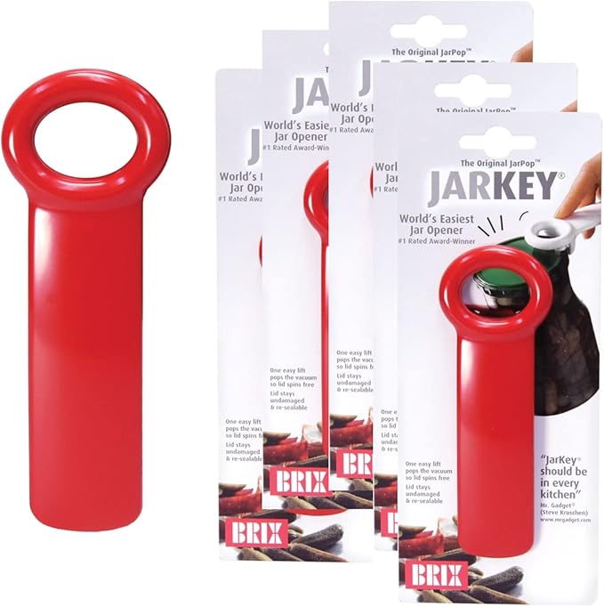 Brix 70712 JarKey Jar Opener - Pack of 6 - Red