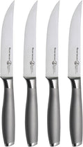 Messermeister Avanta Forged 5” Fine Edge Steak Knife Set - German X50 Stainless Steel - Rust Resistant & Easy to Maintain - Includes 4 Steak Knives
