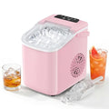 Countertop Ice Maker, Portable Ice Machine with Carry Handle Basket and Scoop, 9 Bullet Cubes Ready in 6 Mins, 26lbs Daily, Self-Cleaning for Home, Kitchen, Camping, RV