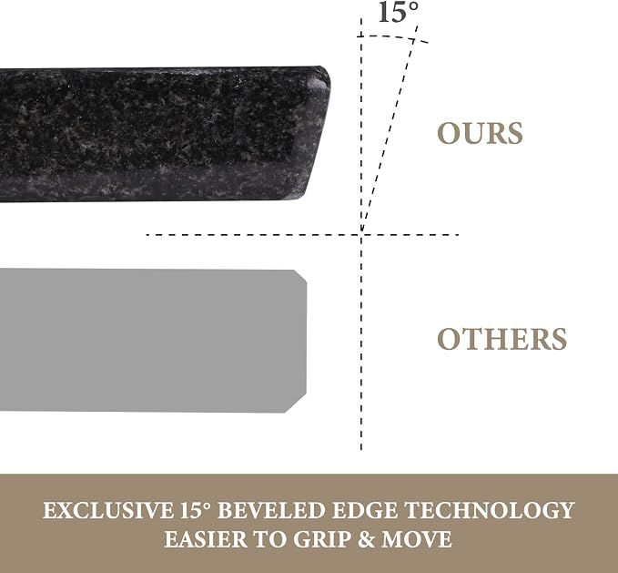 Koville African Natural Granite Cutting Board for Kitchen, 16x20inch Extra Large Hand Crafted Stone Slab for Cheese, Charcuterie, Pastry Board - Wedding Gift, House Warming Gift
