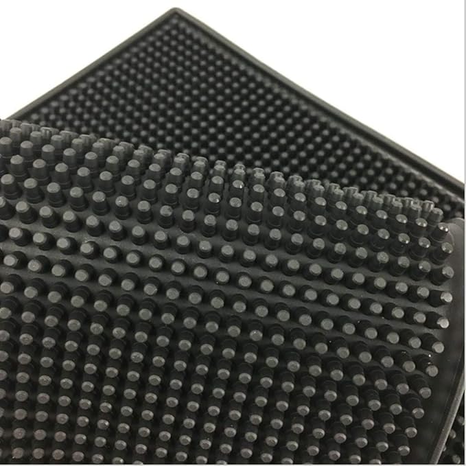 2 Pack Heavy-Duty Bar Mat Pad PVC Rubber Dish Drying Spill Matting for KTV Bar Glass Home (L:18"x12")