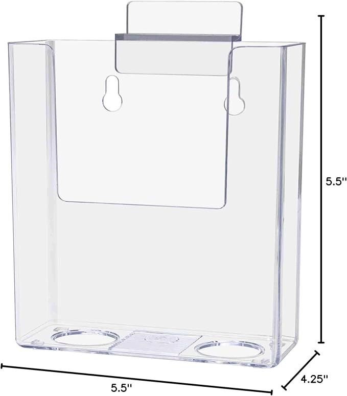 Marketing Holders 12 Pack Slatwall Brochure Holder Holds 4 Inch Wide Trifolds Clear Acrylic Promotional Literature Organizer for Offices Libraries and Retail Stores No Assembly