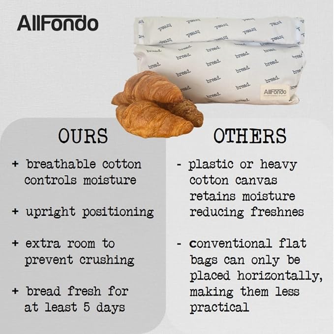 XXL Reusable Sourdough Bread Bag | Beeswax Bags for Homemade Bread | Cotton Beeswax Lined bags for Sourdough | Storage Accessories | Stripes (2 Layers)