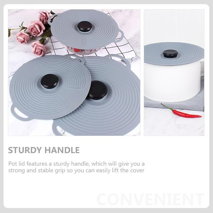 MAGICLULU Silicone Universal Lid for Pots and Bowls Reusable Stretchable Food Storage Cover Heat Resistant Fresh Preservation Lid for Kitchen Containers 12.6X11 Inches