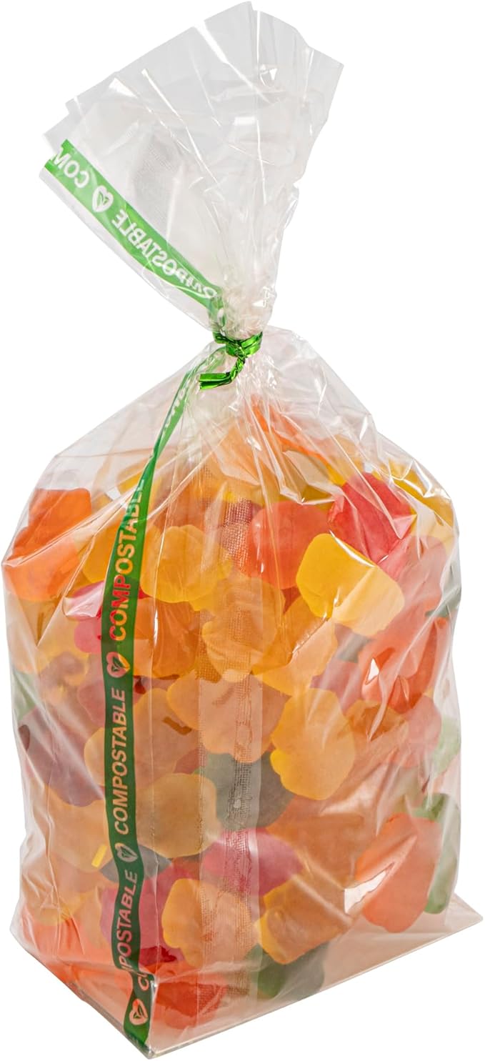 Resturantware Plastic Gusset Bags 100 Count 3" x 2" x 8" Wicker Dispensing Bottom Gusset Clear Plastic Bags Heat Sealable For Sourdough Bread Cookies Pastries Rolls For Home Bakers And Bakeries