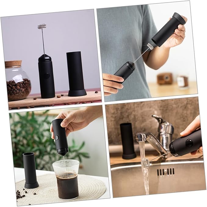LIFKOME Handheld Electric Milk Frother Mixer Multi-Speed Whisking Tool for Lattes and Cappuccinos Portable Milk Foam Maker for Home Kitchen Use