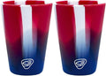 Silipint 1.5oz Silicone Shot Glasses – Pack of 2 Unbreakable, BPA-Free, Non-Toxic, Dishwasher & Freezer Safe Cups – Colored Shot Glasses for Cold Beverages, Cocktails, Travel, Party (Stars & Stripes)