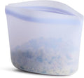 Stasher Silicone Reusable Storage Bag, 2-Cup Bowl, Reusable Freezer Bag, Microwave, Dishwasher, Oven Safe, Sous Vide, Lunch Containers, Eco Friendly, Food Storage Bags, Snack Bags, 16 oz, Lavender | Reusable Food Bag