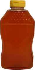 Mann Lake Refillable Hourglass Honey Jars | 2.5 lb Plastic Containers with Yellow Flip-Top Lids | Empty Bottles for Honey Storage & Dispensing | 12-Pack (Honey Not Included)