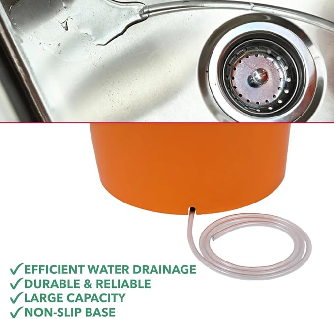 5-Gallon Salad Spinner - Manual Lettuce Dryer, High-Capacity, Orange, Plastic Spinner for Efficient Greens Drying in Commercial Kitchens