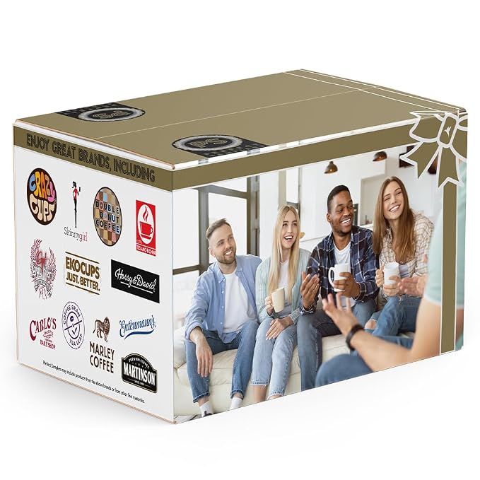 Perfect Samplers Tea Pods, Cider, Hot Chocolate, Cappuccino & Coffee Pods Variety Pack, Single Serve Coffee & K Pod Variety Pack for Keurig K Cups Brewers, Coffee Gift Set, 50 Count