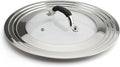 15 inch Large Universal Lid for 11-15" Pans Pots, Stainless Steel Pan Lid Cover for 11 12 13 14 15 In Cast Iron Skillets Frying Pans Woks