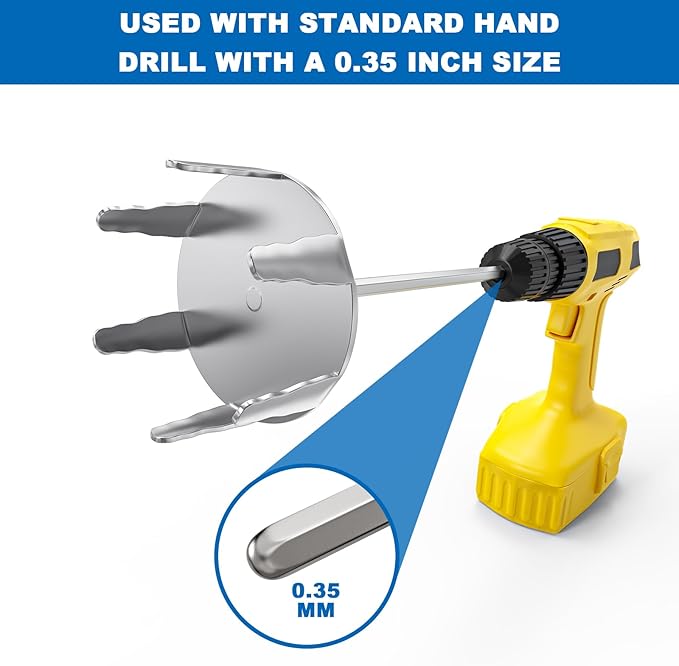 Outspark 4 Inch Stainless Steel Pork Puller Used with Standard Hand Drill