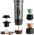 kejector Portable Coffee Maker Espresso Machine for Travel Nano Car Coffee Maker Compatible with Ground Coffee & Capsule for RV, Hiking Camping Office, Travel Espresso Maker Electric Coffee Machine