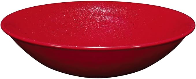 UPware 12 Piece Twinkle Dust Melamine Dinnerware Sets, Outdoor Dishes Set, Plates and Bowls Sets, Christmas Decorations, Service for 4, Red