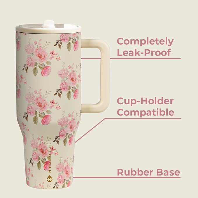 HydroJug Traveler 32oz, Insulated Tumbler with Handle & Straw, Keepsake