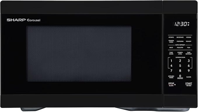 Sharp SMC1161KB 1.1 cu. ft. 1000W Black Countertop Microwave Oven