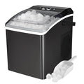 Koolatron Ice Makers Countertop Portable Ice Machine 2 Sizes Bullet Ice Cubes Ready in 6 Mins 26.5lbs/Day with Ice Scoop and Basket Digital Controls LED Indicators for Parties/Home/Office/Bar, Black