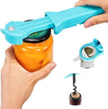 7-in-1 Jar Opener for Seniors – Magnetic adjustable Jar Opener & Bottle Opener for Arthritis, Weak Hands, Easy-Grip Kitchen Lid Opener Gadgets (Teal)