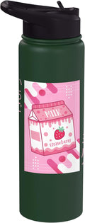 Strawberry Milkshake Tshirt Japanese Otaku Anime Kawaii Stainless Steel Insulated Water Bottle
