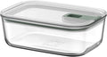 Mepal - Glass Food Container EasyClip - Container with lid & sliding closure - Meal prep boxen - Suitable for microwave, steam oven and oven - Airtight - 1 l - Nordic sage