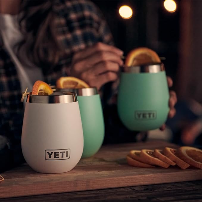 YETI Rambler 10 oz Wine Tumbler, Vacuum Insulated, Stainless Steel with MagSlider Lid, Key Lime