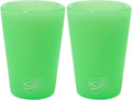 Silipint 1.5oz Silicone Shot Glasses – Pack of 2 BPA-Free, Non-Toxic, Dishwasher & Freezer Safe Cups – Colored Shot Glasses for Cold Beverages, Cocktails, Party (Glow in the Dark Green)