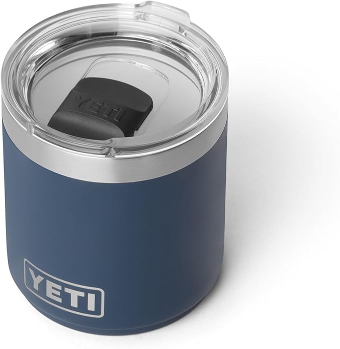 YETI Rambler 10 oz Ceramic Lined Lowball 2.0, Vacuum Insulated with MagSlider Lid, Navy