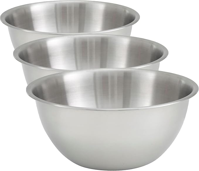 Winco Deep Mixing Bowl, 13-Quart (Pack of 3)
